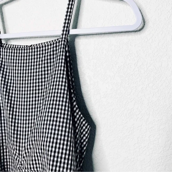 TOIT VOLANT Jurancon Dress Black & White Gingham Midi Sleeveless - Picture 9 of 16